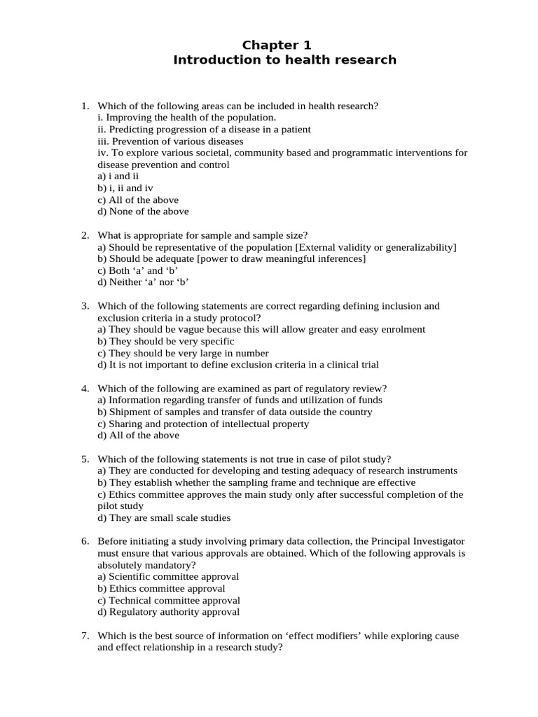 Health Research Fundamentals and Methods | PDF | Sampling (Statistics ...