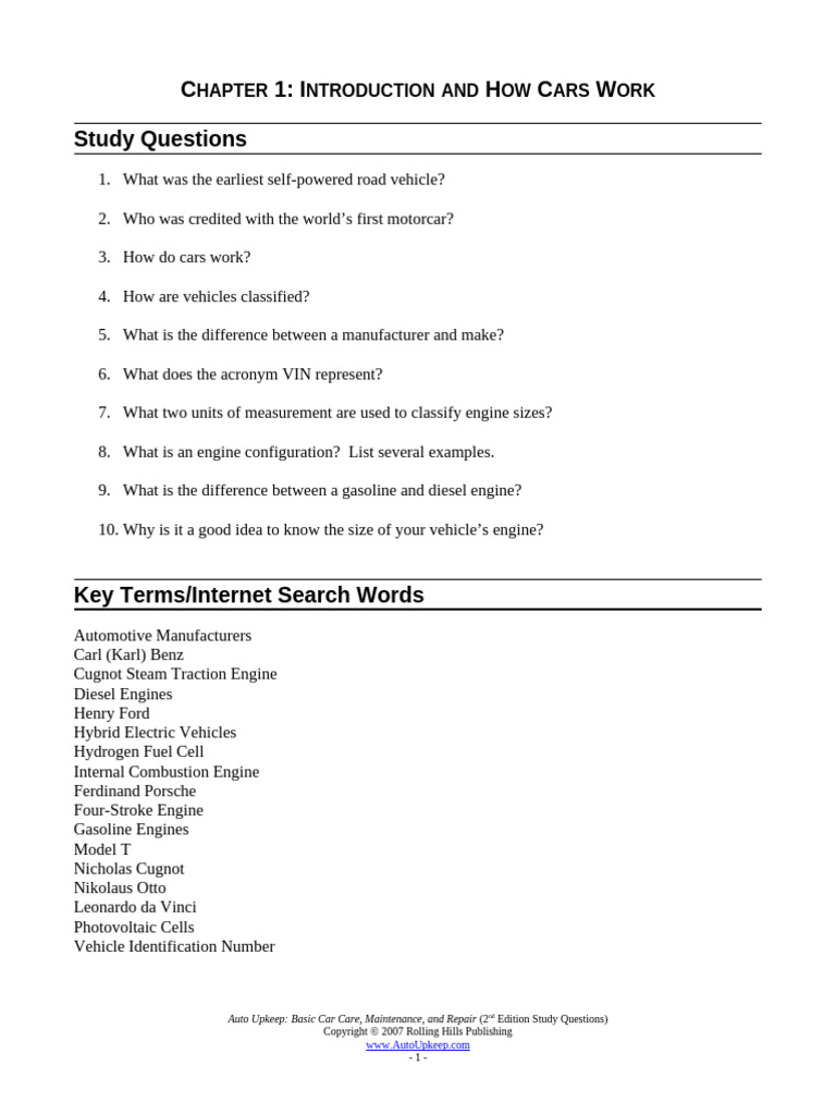 Study Questions Chapter 01 | PDF