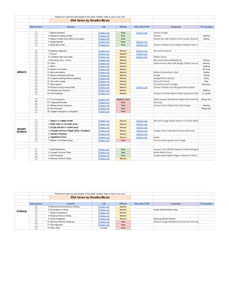 DSA Problems and Solutions List | PDF | String (Computer Science ...