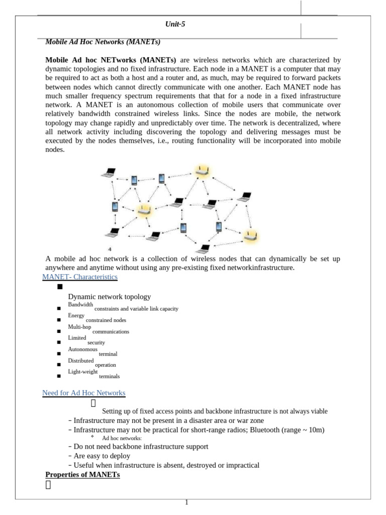 MC UNIT-5 | PDF | Wireless Ad Hoc Network | Routing