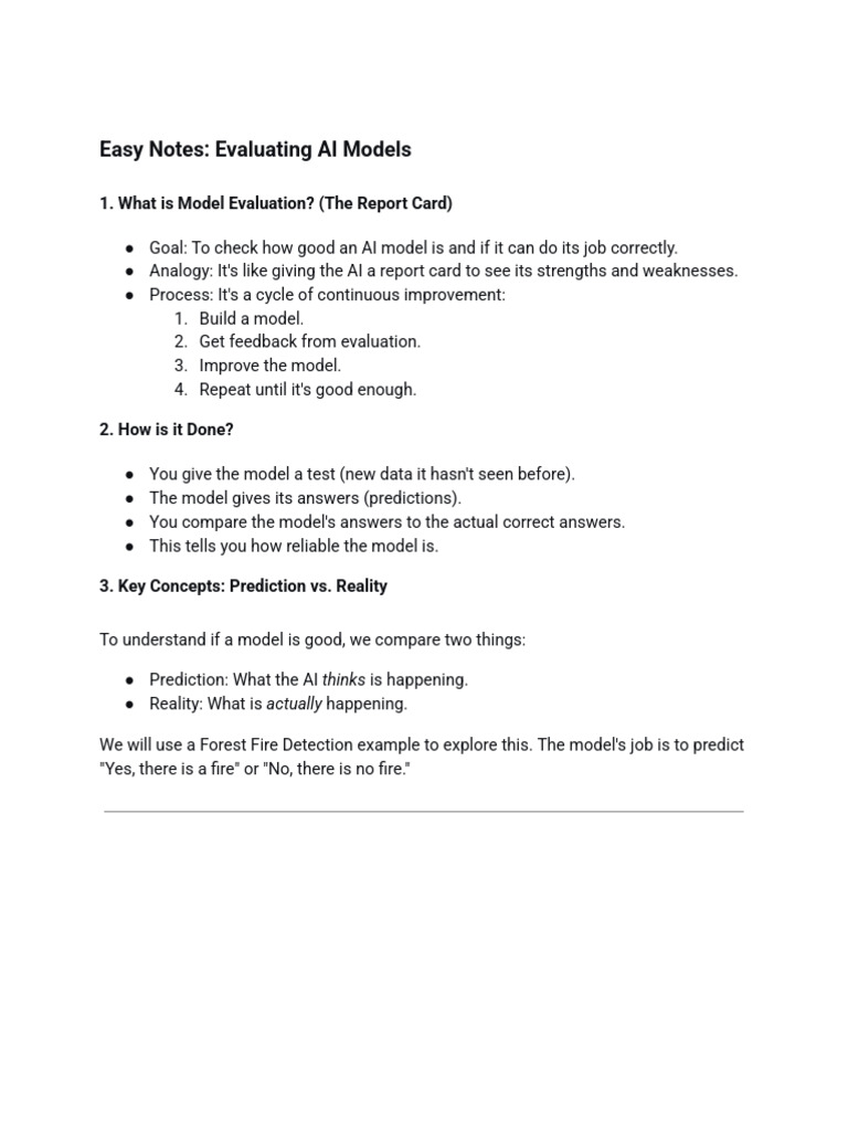 AI Model Evaluation Explained | PDF | Sensitivity And Specificity ...