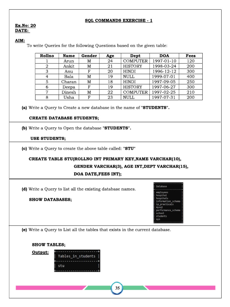 SQL For CS | PDF