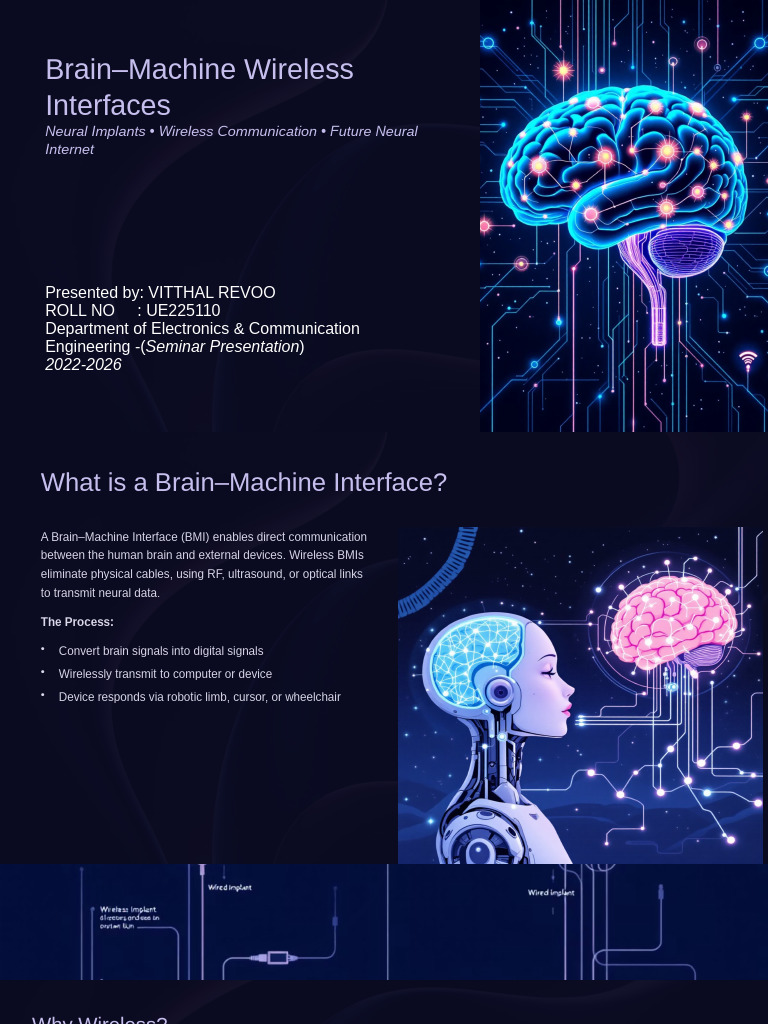 Brain Wireless Machine Interfacing | PDF | Wireless ...