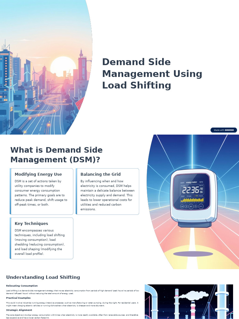 Demand Side Management Using Load Shifting | PDF | Electrical Grid ...