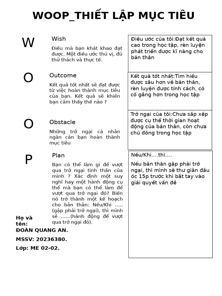 Woop - TK M C Tiêu | PDF