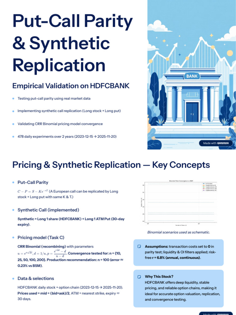 Put Call Parity and Synthetic Replication | PDF | Option (Finance ...
