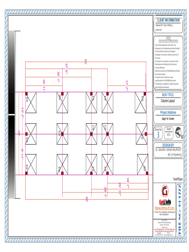 Column Layout Dimensions and Notes | PDF