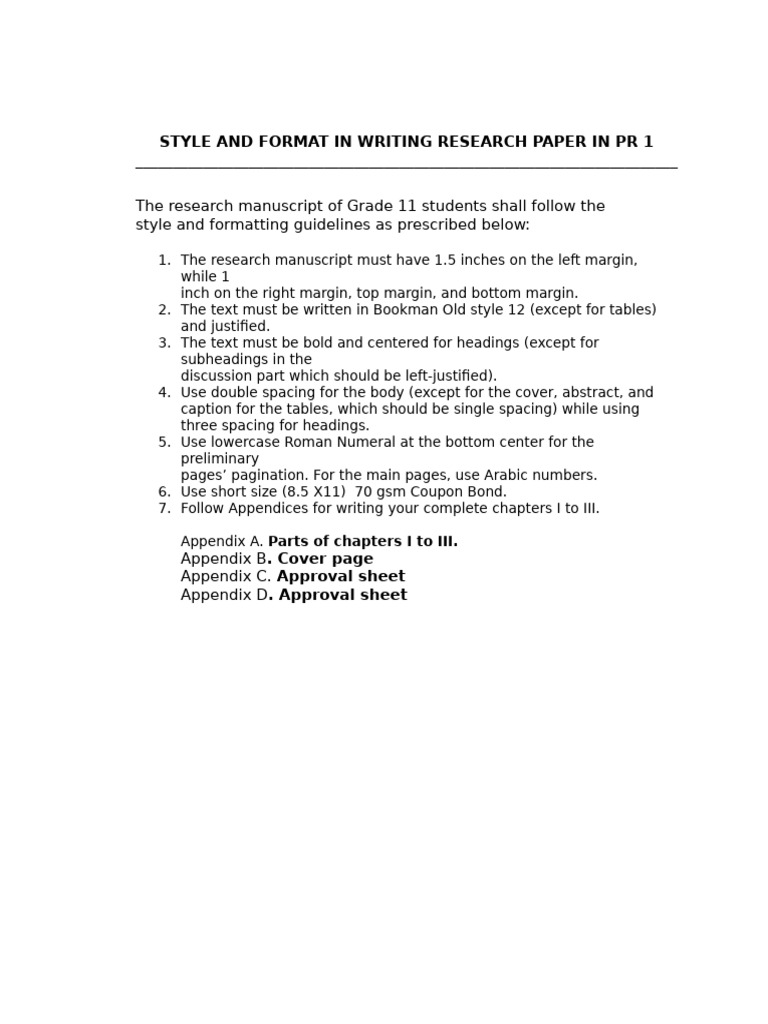 STYLE-AND-FORMAT-IN-WRITING-Research-Paper-in-PR-1 | PDF | Science ...