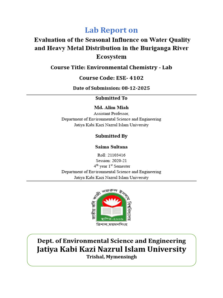 Susmi Env Chemistry Mod-1 | PDF | Water Pollution | Water Quality