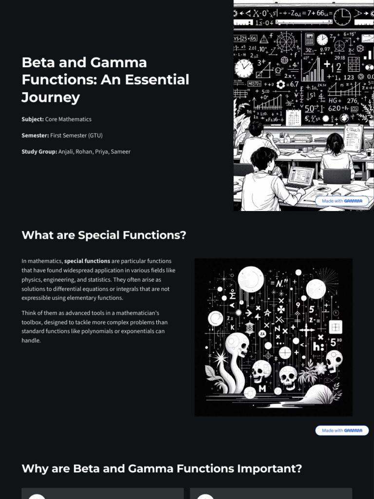 Beta and Gamma Functions Overview | PDF | Function (Mathematics ...