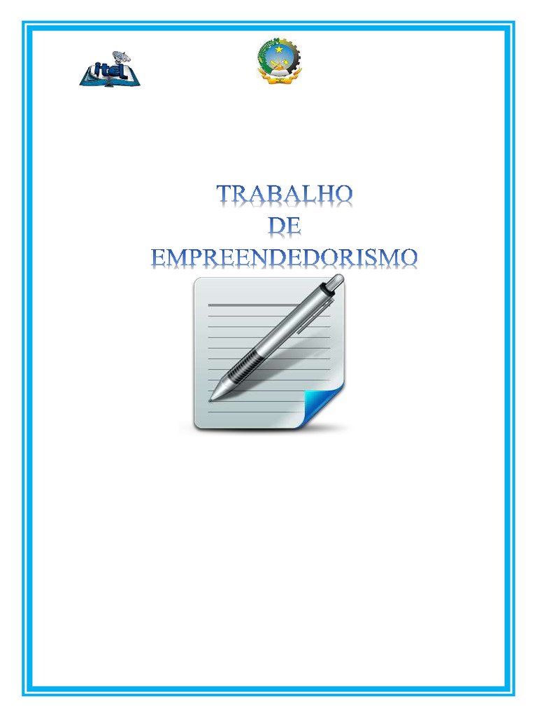 CAPA Do Trabalho de Empreendedorismo | PDF