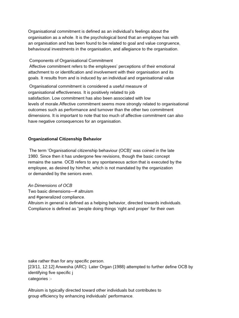 Understanding Organizational Commitment | PDF | Applied Psychology ...