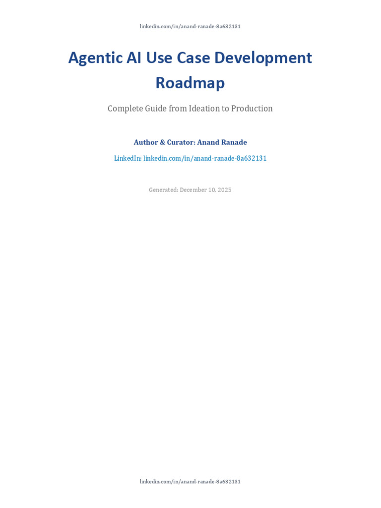 Agentic AI Development Roadmap Guide | PDF | Artificial Intelligence ...