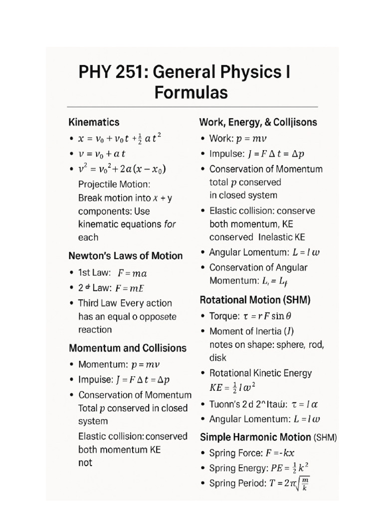 Formulas | PDF