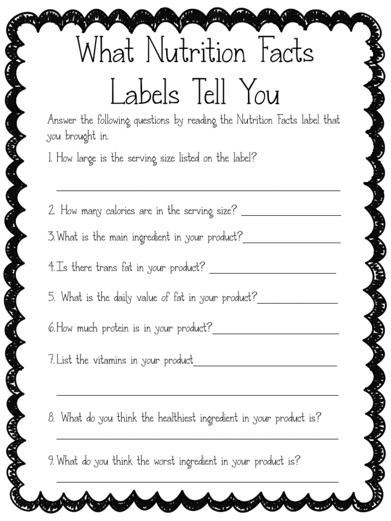 Understanding Nutrition Facts Labels | PDF