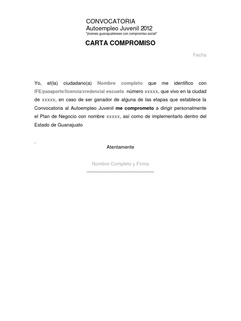 Carta Compromiso