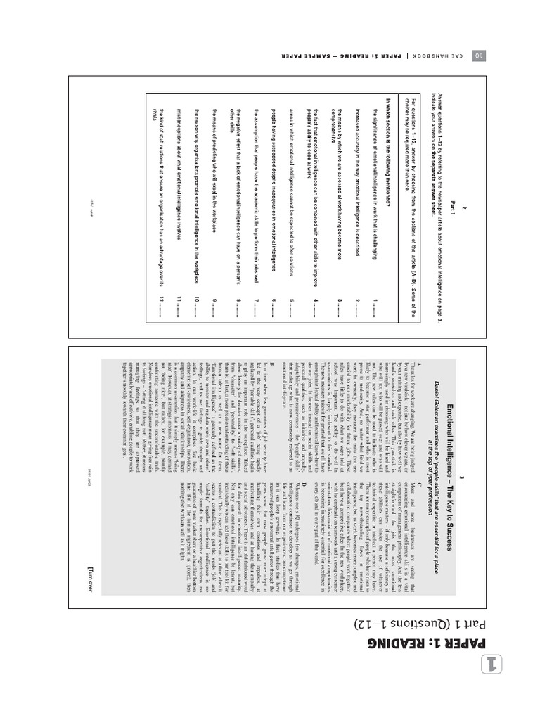 Cae 3 Reading | PDF