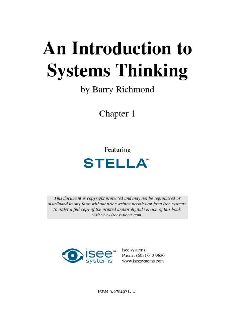 An Introduction To Systems Thinking: by Barry Richmond | PDF ...