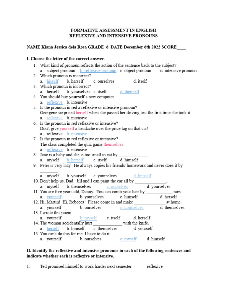 Formative Assessment in English | PDF