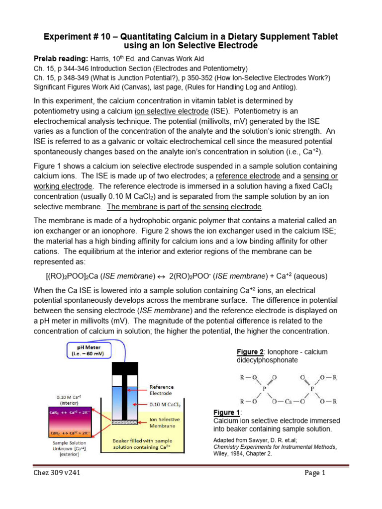 Experiment 10 Procedure | PDF | Chemistry | Physical Chemistry