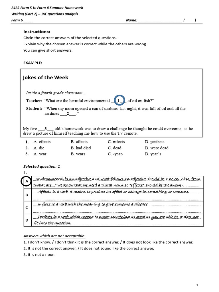 Form 5 To Form 6 - JAE Analysis | PDF