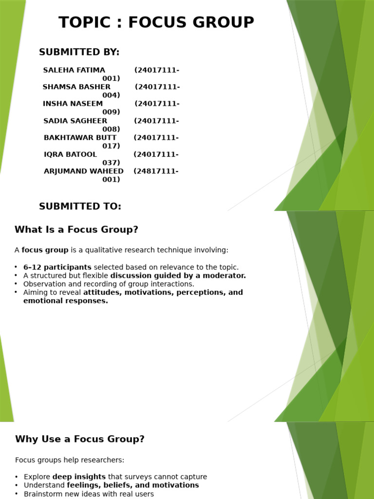Understanding Focus Groups: A Guide | PDF | Focus Group | Learning