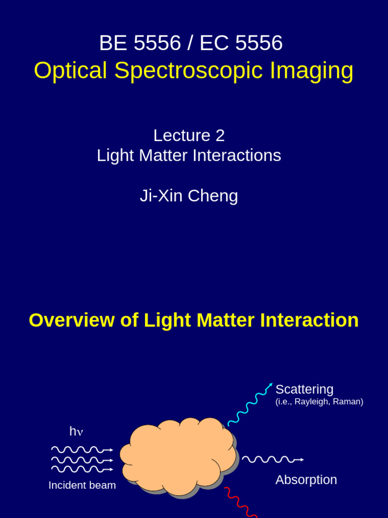 Light-Matter Interactions Overview | PDF | Fluorescence | Energy Level