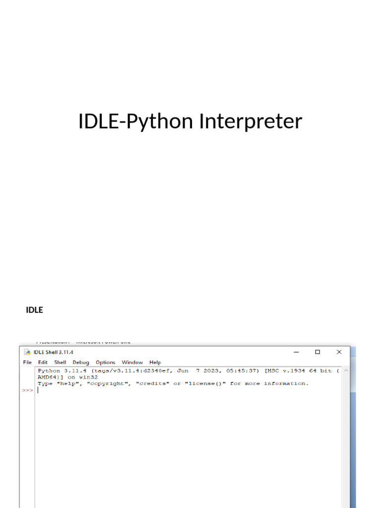 IDLE Python Interpreter | PDF