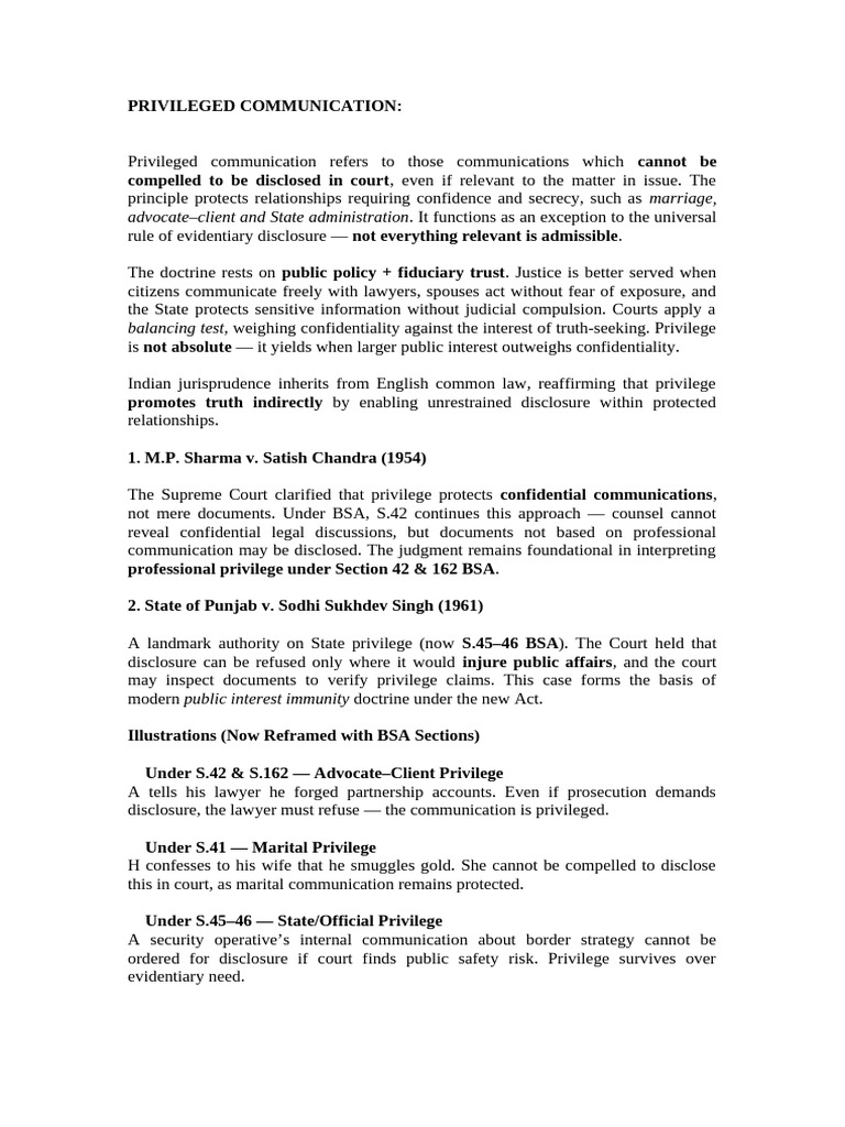 Understanding Privileged Communication and Witness Competency | PDF ...