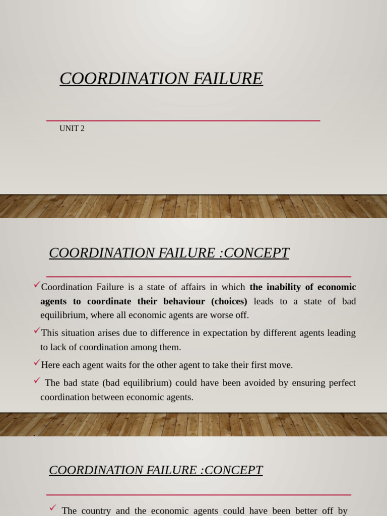 Understanding Coordination Failure in Economics | PDF | Investing ...
