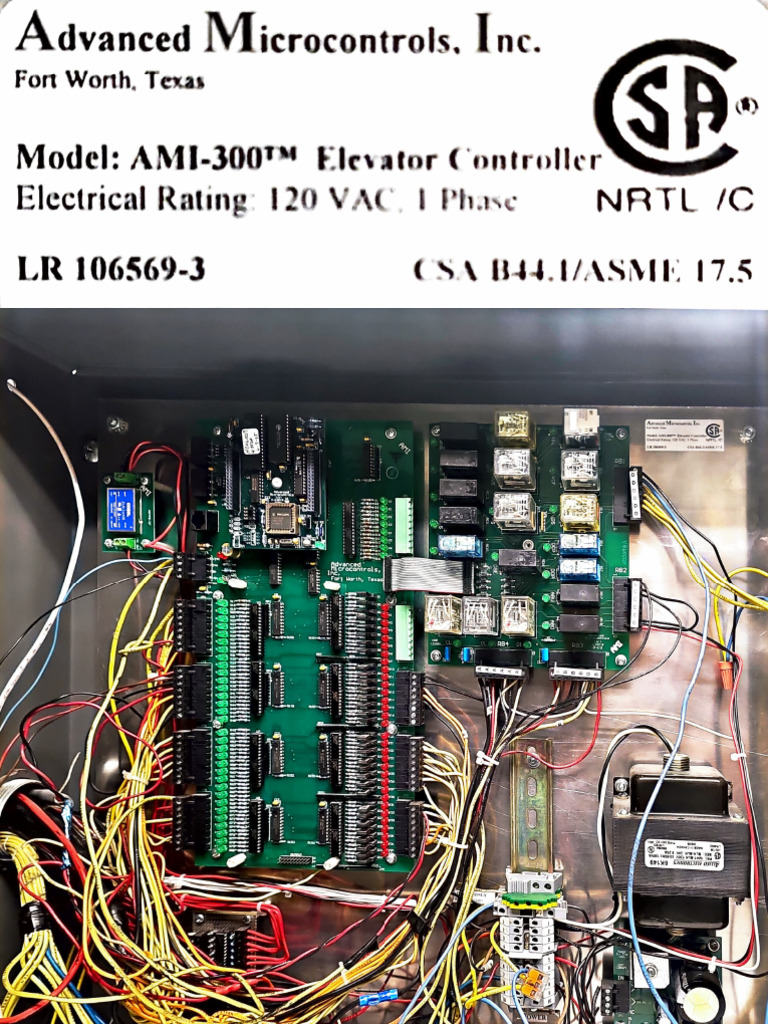 AMI-300 Elevator Controller Manual | PDF | Relay | Input/Output