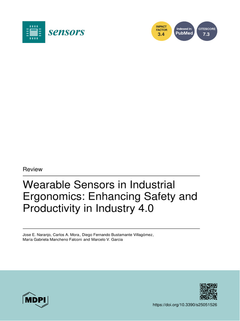 Wearable Sensors in Industry 4.0 Ergonomics | PDF | Systematic Review ...