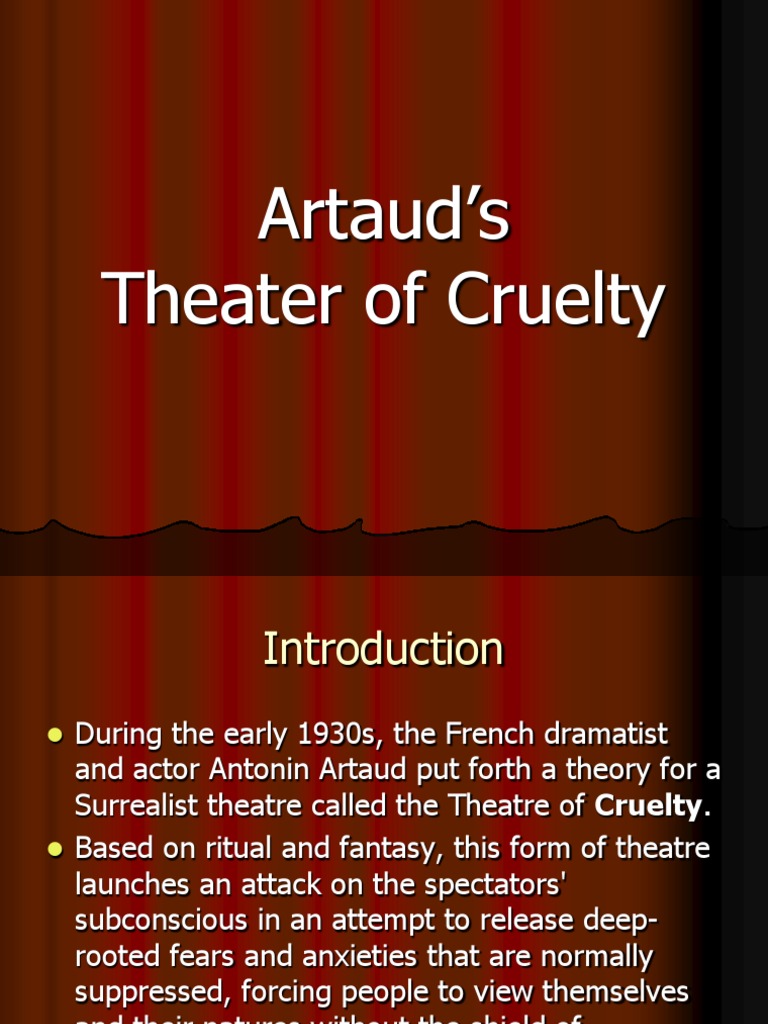 Artaud | PDF | Theatre | Entertainment (General)