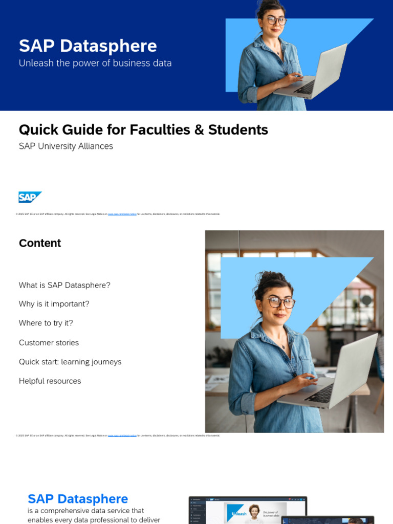 SAP Datasphere Guide for Students | PDF | Analytics | Enterprise ...