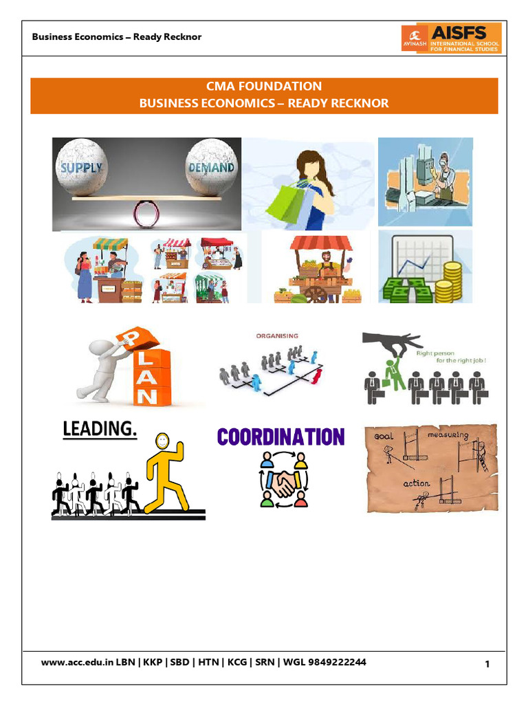 Business Economics Concepts Overview | PDF | Perfect Competition ...