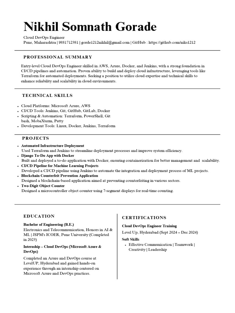 Nikhil Resume | PDF