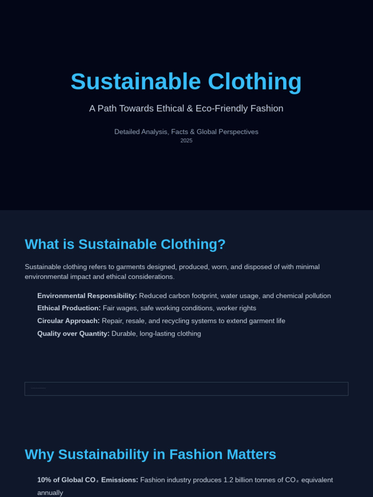 Sustainable Clothing: Ethical Fashion Guide | PDF | Textiles | Natural ...
