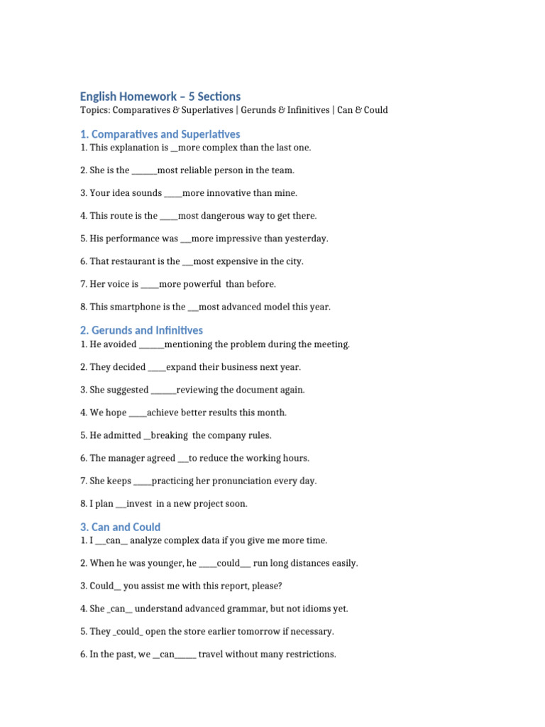 English Homework | PDF