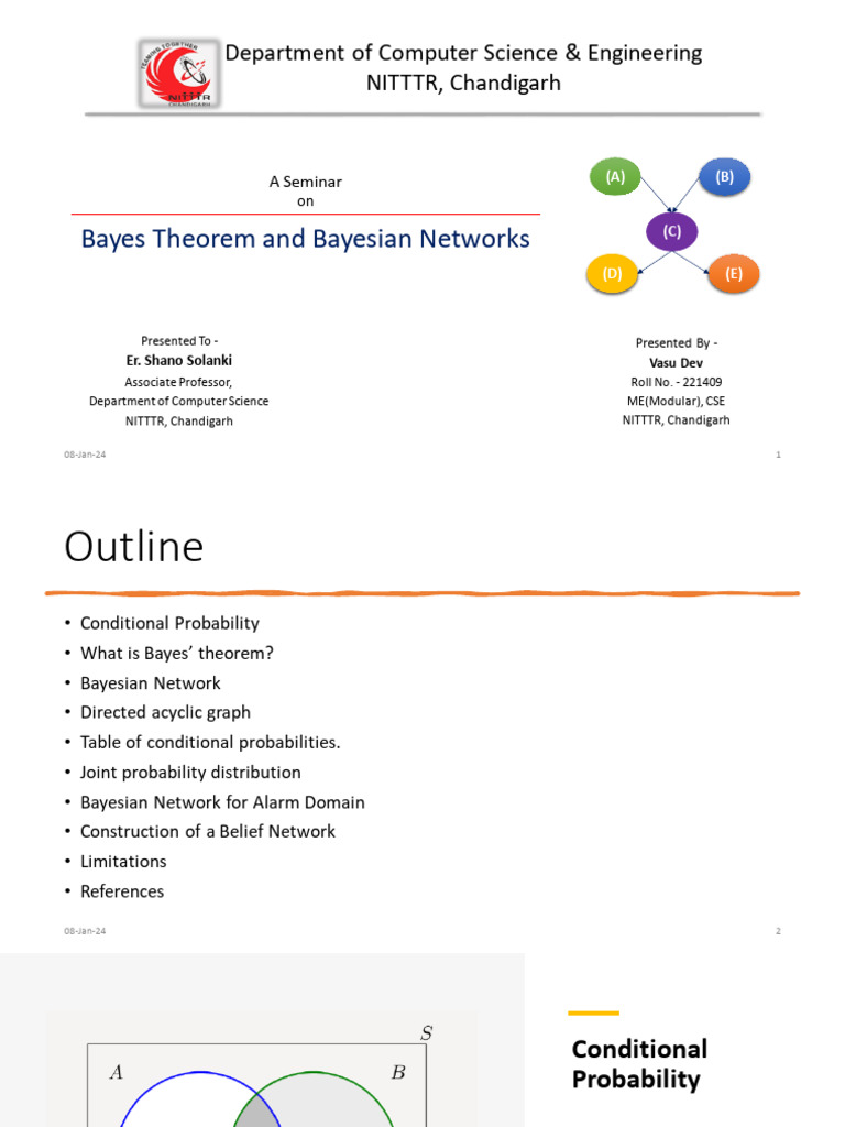 Bayes Theorem & Bayesian Networks Seminar | PDF | Bayesian Network ...
