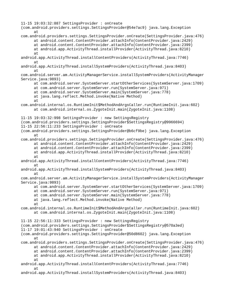 Settings Provider | PDF | Computer Programming | Software