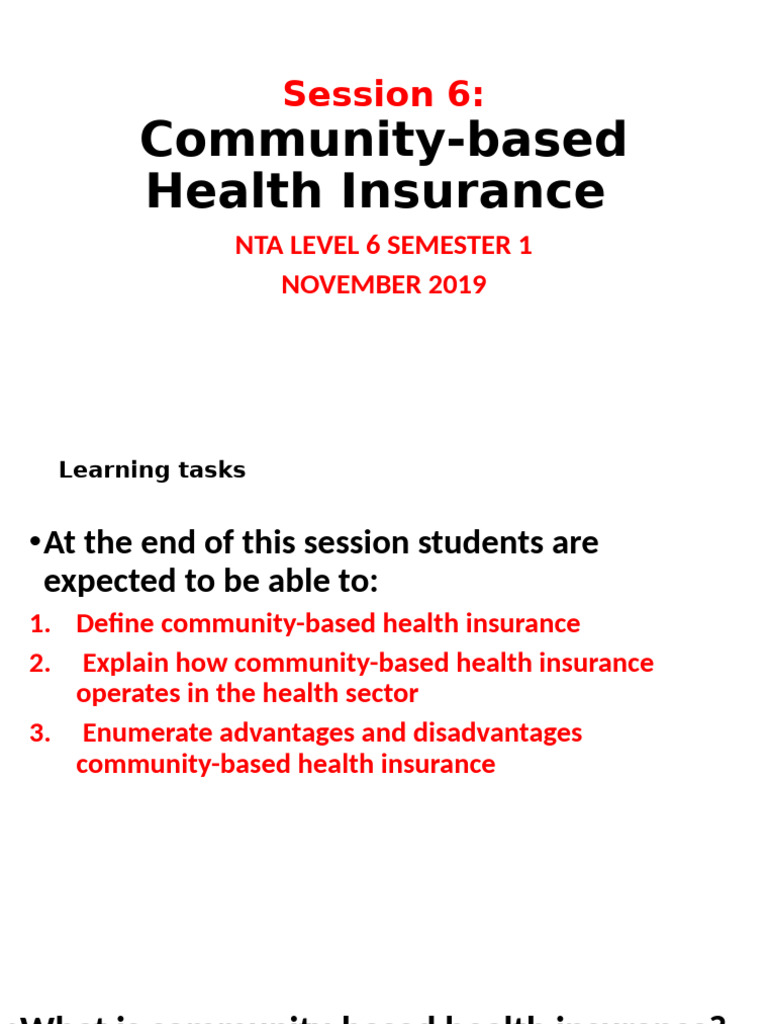 Community-Based Health Insurance Overview | PDF | Insurance | Economies