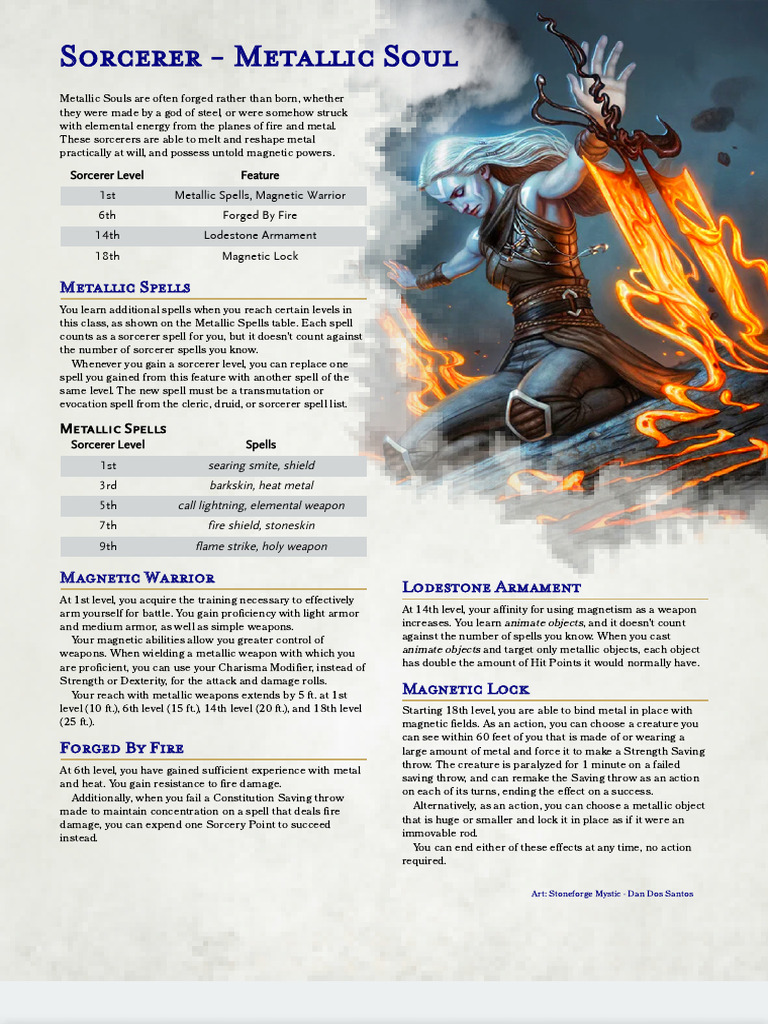 Metallic Soul Sorcerer Guide | PDF