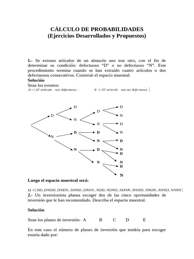 EJERCICIOS de Probabilidades | PDF | Probabilidad | Teoría de probabilidad