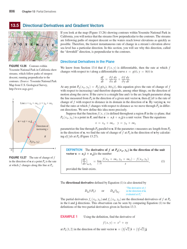 Directional Derivatives and Gradients Explained | PDF | Gradient ...