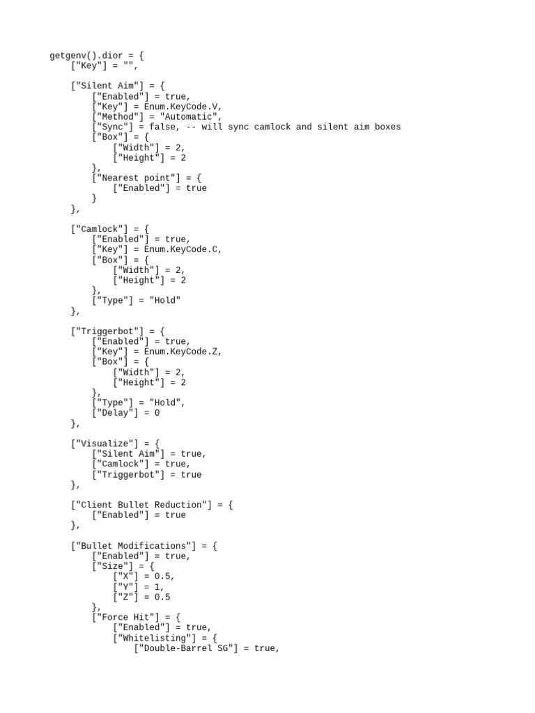 Roblox Game Cheat Configuration Guide | PDF