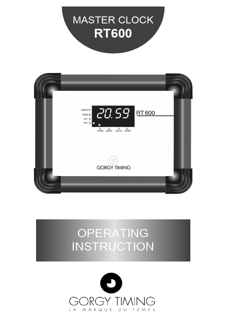 RT600 Master Clock Operating Instructions | PDF | Power Supply ...