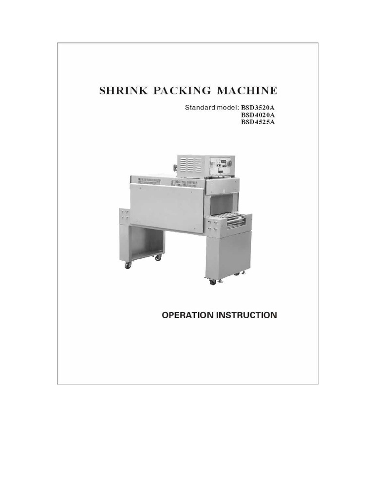 BSD3520A-4020A-4525A Instruction | PDF