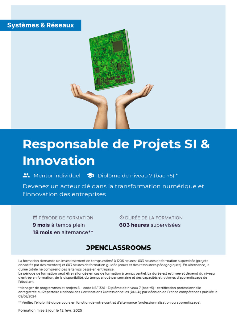 Formation Responsable Projets SI & Innovation | PDF | COBIT ...