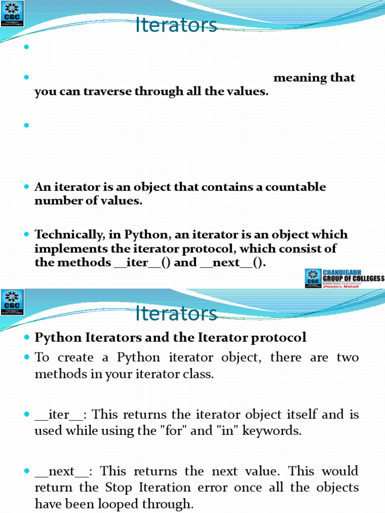 Python Iterators and Generators Guide | PDF | Computer Programming ...