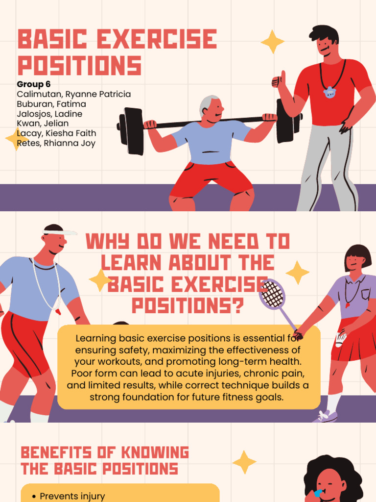 Essential Basic Exercise Positions | PDF | Hand | Foot